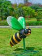 户外公园林仿真蜜蜂玻璃钢卡通动物雕塑景观小品园区田园装饰摆件-淘宝网