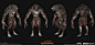 Total War: Warhammer - Skin Wolves, Adam Fisher : I had the opportunity to work on the Skin Wolves as part of the "Norsca DLC Pack" for Total War: Warhammer. I created 5 different variations (3 shown here) of the skin wolves. I had a great conce