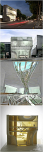 筑龙网建筑师圈：首尔路易威登旗舰店方案，BCHO architects建筑事务所设计。建筑的外形由一系列凹凸的弯曲形式组成，它能将光线分解并创造不断改变的扭曲形态。这些不同的几何形产生了多面的反射，让参观者和过路人在建筑内部和外部都能看到不断移动的产品图像、城市景色和人们本身。http://t.cn/zO0yUhR