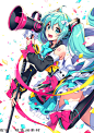 P站pixiv初音未来诞生祭miku纪念图集原画CG线稿图片素材美术资料-淘宝网