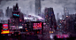 Science Fiction City-3D场景设定/科幻城市/赛博朋克