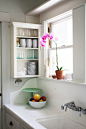 Use open shelves to display your favorite glasses (all glasses pictured here are from Food52 with the exception of the IKEA wine glasses).