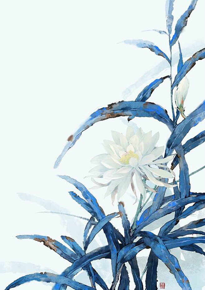 古风素材/古风底图/古风花/古风植物/唯...