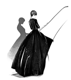 李宇春黑天鹅 
drawing from S_ZEMAN & Z.N 
#李宇春# #戛纳电影节##李宇春黑天鹅##李宇春2016戛纳#
#黑白##人物##手绘##ps##效果图##时尚插画##服装效果图##服装插画##插画#
