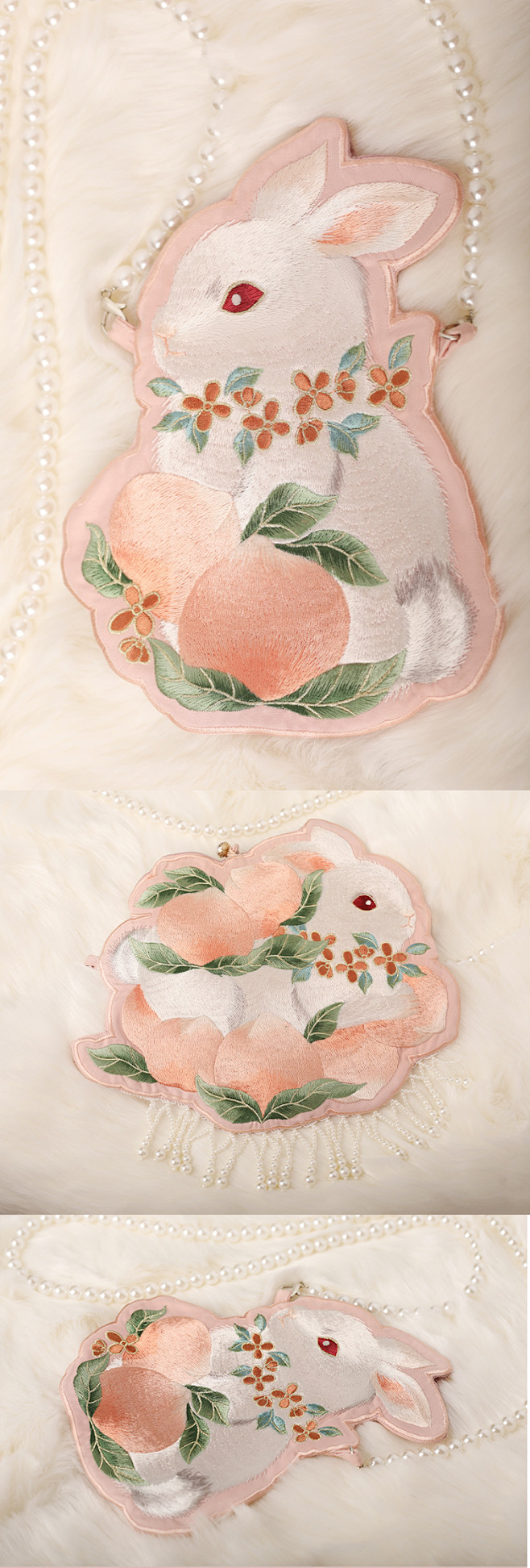 浮生乐汉服 桃桃兔包 汉服包 兔子桃子绣...