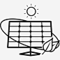 生态太阳能板工具工具和用具能源图标 https://88ICON.com 生态太阳能板工具 工具和用具 能源图标