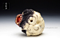 赤舌 : 山鹿,赤舌,Yamaga,Aka-Shita,Contenporary Netsuke,現代根付