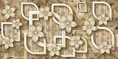 3D壁纸背景装饰壁画壁纸，插画3D花客厅壁纸。