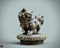 A Chinese lion statue(Bronze version ), Zhelong Xu : Designed，sculpted，rendered by myself.No Uv set,Textured with label functions of Keyshot.<br/>There is a marble version of it <a class="text-meta meta-link" rel="nofollow" hr