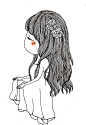 小女孩简笔画
