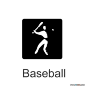 2006多哈亚运会全套46个体育图标矢量图片（Illustrator CS版本） - 体育项目图标：棒球向量图20 #采集大赛#