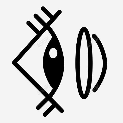 隐形眼镜眼镜和验光图标 创意素材