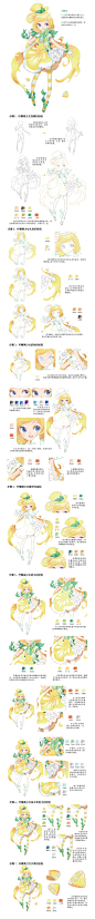 摘自《色铅笔画动漫练习册——美少女篇》