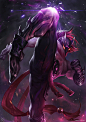 Darkness Ionia Red Demon——Lee Sin, mist XG : League_of_Legends fanart