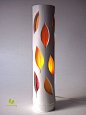 Bamboo table lamp "Autumn leaves", floral lamp, designer lamp, natural bamboo lamp, leaf, wooden lamp, bamboo decoration, bamboo lighting: 