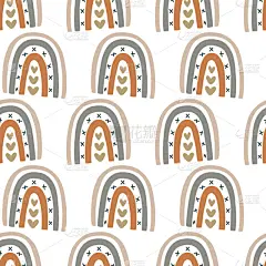 乱画,彩虹,四方连续纹样,举起手,可爱的,华丽的,背景分离,纺织品,灵感,简单