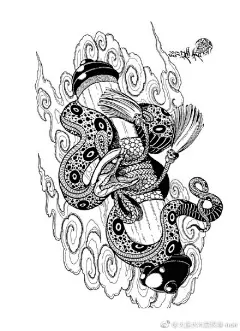 在世界终结那天， 
蜜蜂绕着三叶草， 
渔夫修补微光闪烁的网。 
快乐的海豚跳入海里， 
在水笕旁年轻的麻雀游戏， 
而蛇是金皮的，正如它应该总是如此的。 
#周四的素材分享##纹身图案# ​