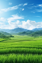 小麦麦子稻谷稻田摄影图