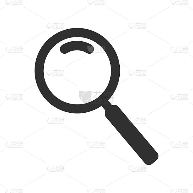 Magnifying glass instrument icon – for stock vecto素材-花瓣网
