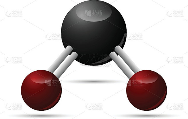 二氧化碳分子3d插图