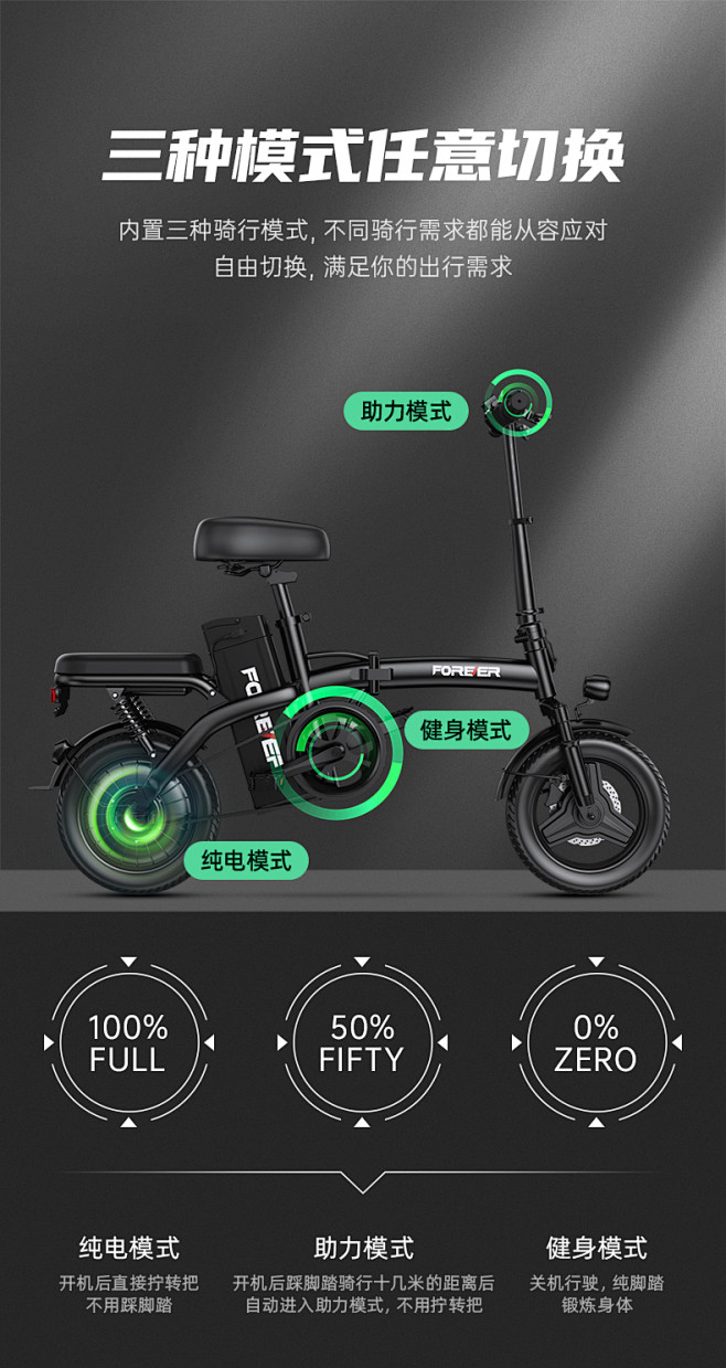 永久折叠电动自行车小型代驾电动车超轻锂电...
