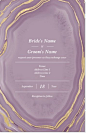 Why You'll Love Purple Geode Vertical Flat Wedding Invitations