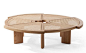 Rio is an original coffee table designed by Charlotte Perriand in 1962 and produced by Cassina in 2015. The coffee table has six sections into wedges, non-aligned and different rays with the outer edge in natural oak or black stained oak open pore. The si
