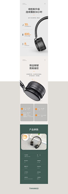 李冠美采集到详情页  -头戴式  入耳式耳机