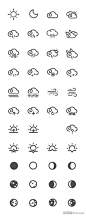 weather icon扁平图标|图标设计（扁平）|图标|UI灵感素材|图标|