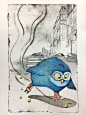 #版画#凹版#水彩
