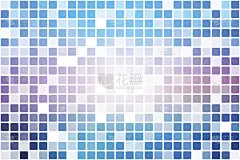 蓝色阴影粉红色偶尔不透明马赛克在白色