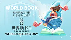 世界读书日简约创意海报