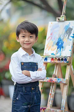 颜料教育幼儿儿童画画图片摄影图
