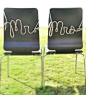 创意DIY婚礼椅背logo装饰