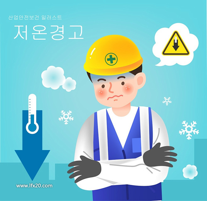 施工应急救援提醒标志标牌人物插图插画