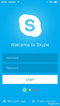 Skype App iOS7 登陆UI设计