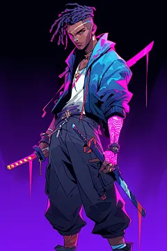 漫画主题素材二次元动漫人物插画图片