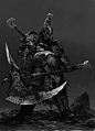 forgeworld/games workshop concept- dwarf warrior, adrian smith