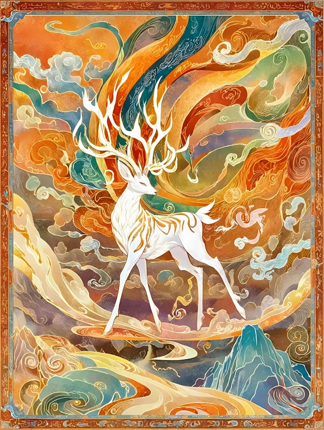 锦绣中华｜敦煌瑞兽·九色鹿 - 小红书-花瓣网
