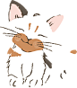 手绘卡通可爱猫猫狗狗水彩包装海报插画装饰元素 免扣PNG图案素材 (48)