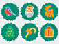 Dribbble - Christmas Wreath Icons by Denis Sazhin / Iconka