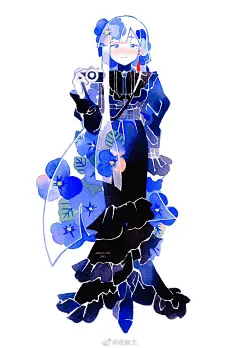 插画分享|水彩质感风的小姐姐