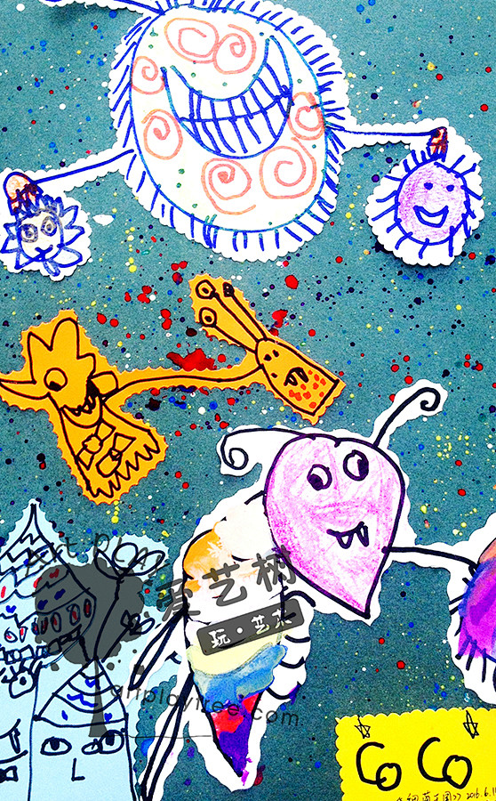 儿童创意画外星人