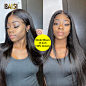 US $62.55 55% OFF|BAISI 360 Lace Frontal Wig Lace Front Human Hair Wigs With Pre Plucked Hairline Human Hair Wig Straight Wigs Brazilian Hair|Human Hair Lace Wigs|   - AliExpress : Smarter Shopping, Better Living!  Aliexpress.com