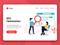 SEO Optimization flat concept for Landing page