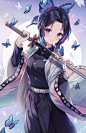 鬼灭之刃#蝴蝶忍
画师：Hitsu
@不是可爱鬼