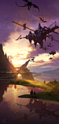 #背景 【動画】空より大きな悩みなし - mocha@コミティアそ11ｂ的动图 - pixiv : 個人の風景画集『BACKGROUND ARTWORKS』の紹介用動画で使用したアニメーションの一部です。その②。ただ雲が流れていくだけですが、それをのんびり見る時間こそが大事な時もある気がします。フル