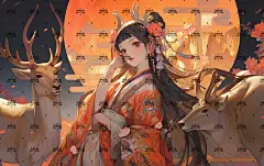 AI版权图古风女343