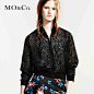 MO&Co. 摩安珂 M141COT04 夏装女装立体网眼织纹棒球衫外套moco-tmall.com天猫