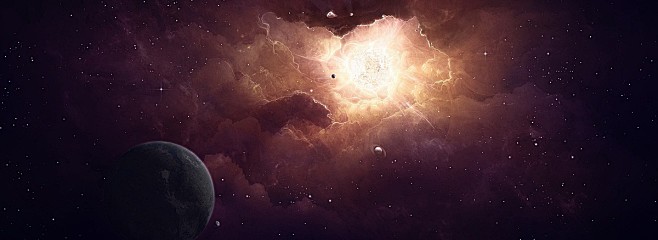宇宙,星球,太阳,云层,星空,海报ban...